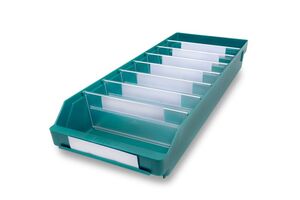Lagerk�sten | Regalbox T/B/H 600x240x95 mm, gr�n, 15 St�ck