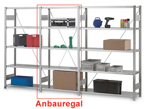 Fachbodenregal 5 Fachb�den B/T/H 1000x400x2000 mm