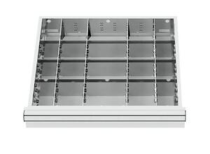 Schubladeneinsatz Metalleinteilung 500x450 mm BLH 75-200 mm