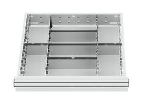Schubladeneinsatz Metalleinteilung 500x450 mm BLH 75-200 mm