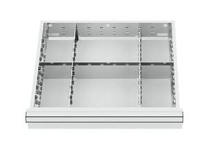 Schubladeneinsatz Metalleinteilung 500x450 mm BLH 75-200 mm