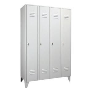 Garderobenschrank 4 Abteile, Abteilbreite 300 mm