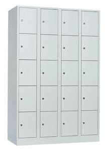 Schlie�fachschrank, 4 Abteile, 20 F�cher, Abteilbreite 300 mm