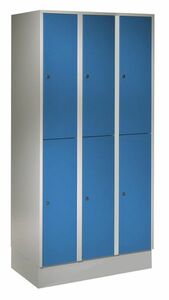 Garderobenschrank, 3 Abteile, 6 F�cher, Abteilbreite 300 mm