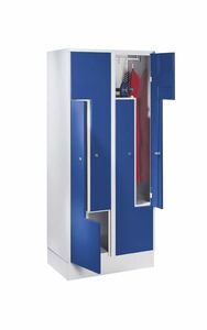 Z-Garderobenschrank, 4 Abteile, Abteilbreite 200/400 mm