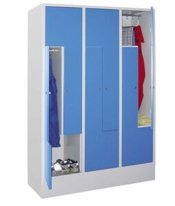 Z-Garderobenschrank 6 Abteile, Abteilbreite 200/400 mm