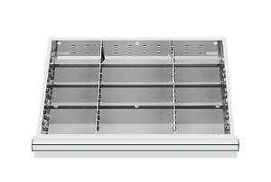 Schubladeneinsatz Metalleinteilung 600x450 mm BLH 75-200 mm