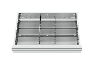 Schubladeneinsatz Metalleinteilung 600x450 mm BLH 75-200 mm