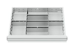 Schubladeneinsatz Metalleinteilung 600x450 mm BLH 75-200 mm