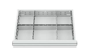 Schubladeneinsatz Metalleinteilung 600x450 mm BLH 75-200 mm