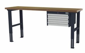 Arbeitstisch h�henverstellbar 3 x Schublade BxTxH 2000x600x760-1060 mm