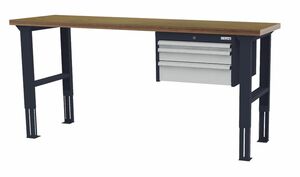 Arbeitstisch h�henverstellbar 3 x Schublade BxTxH 2000x600x760-1060 mm