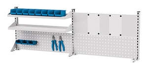 Lochwand f�r Werkbank mit Zubeh�r BxH 2000x650 mm