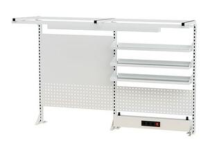 Lochwand f�r Werkbank mit Zubeh�r BxH 2000x1250 mm