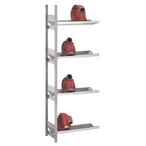 Feuerwehr Schlauchregal Anbauregal 4 Ebenen 2500x1060x535 mm