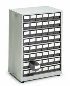 Schubladenmagazin 48 Schubladen B/T/H 410x605x870 mm, grau