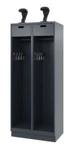 C+P Feuerwehrspind Evolo, Modell Praktus, 2 Abteile, Abteilbreite 400 mm, Anthrazit