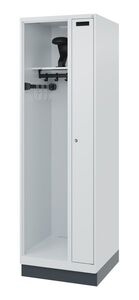 C+P Feuerwehrspind Evolo, Modell Kombi, 2 Abteile f�r 1 Person, Abteilbreite 600 mm, Lichtgrau