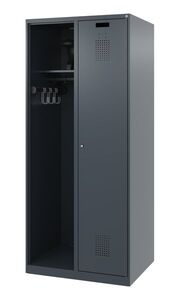 C+P Feuerwehrspind Evolo, Modell Kombi, 2 Abteile f�r 1 Person, Abteilbreite 800 mm, Anthrazit