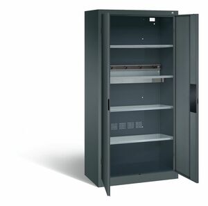 C+P Akku-Ladeschrank f�r 5 E-Werkzeuge H/B/T 1950x930x500 mm Anthrazit