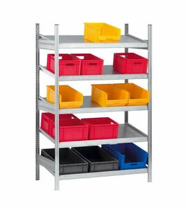 Bereitstellregal - Grundregal, Tiefe 600 mm 5 Ebenen