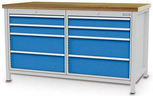 Werkbank | Kastenwerkbank 8 x Schublade B/T/H 1500x750x859 mm