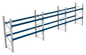Palettenregal, L�nge 8600 mm, Breite 2700 mm, Tiefe 1100 mm