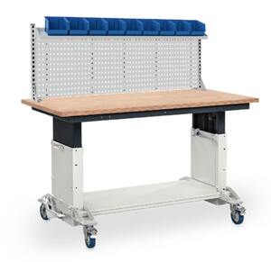 Simplaflex Mobiler Arbeitstisch mit Multi-Wand-Aufbau 1500x740x670-970 mm