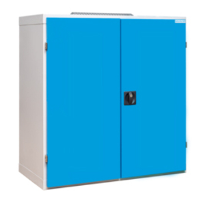 Akku Ladeschrank mit Vollblecht�ren, Schuko-Steckdosen H/B/T 1019x980x500 mm