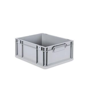 Eurobox ECO NextGen, Griffe geschlossen, farbige ColorClips, B/T/H 400x300x170 mm