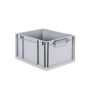 Eurobox ECO NextGen, Griffe geschlossen, farbige ColorClips, B/T/H 400x300x220 mm