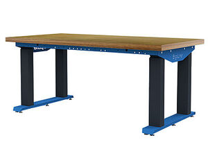 H�henverstellbarer Arbeitsplatz Ergoliner, Arbeitsplatte Buche Multiplex HBT 1500x900x650-1300 mm