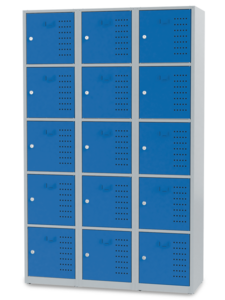 F�cherschrank mit 15 F�cher BTH 1200x400x1900 mm