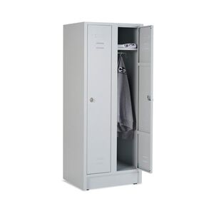 Spind auf Sockel, 2 Abteile, Abteilbreite 400 mm, BTH 800x500x1800 mm