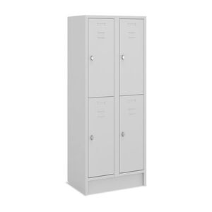 F�cherschrank mit Drehriegelverschluss, 2 Abteile, 4 F�cher, Abteilbreite 350 mm