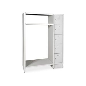 Offene Garderobe mit 1 Abteil und 5 Schlie�f�chern, BTH 1220x500x1800 mm