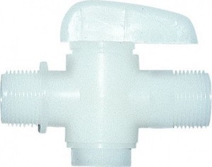 Durchgangshahn R 1/2, L = 86 mm, natur