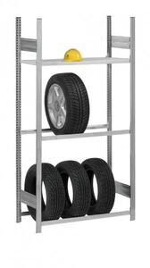 Reifenregal 2 Ebenen + Fachboden H/B/T 2000/1060/435 mm