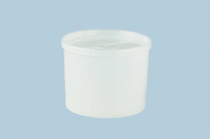 Dose mit St�lpdeckel 700 ml, rund, HD-PE, natur 5 Stck.