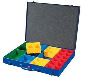 Kleinteilekoffer EuroPlus Pro >M< 44L-23, blau, 23 Einsatzboxen