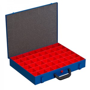 Kleinteilekoffer EuroPlus Pro >M< 44H-48, blau, 48 Einsatzboxen