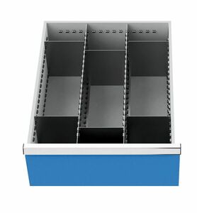 Schubladeneinsatz Metalleinteilung 450x600 mm BLH 200 mm