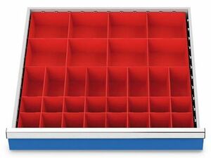 Schubladeneinsatz Kleinteileksten 600x600 mm BLH 50 mm