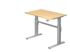 Schreibtisch hhenverstellbar mit Kurbel, B/T: 1200x800 mm