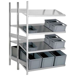 Bereitstellregal 4 Ebenen, H/B/T 2000x1310x875 mm