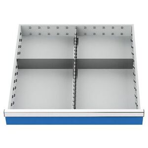 Schubladeneinsatz Metalleinteilung 600x600 mm BLH 200 mm