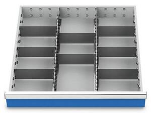 Schubladeneinsatz Metalleinteilung 600x600 mm BLH 50 mm
