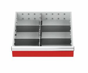 Schubladeneinsatz Metalleinteilung 450x400 mm BLH 150 mm