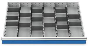 Schubladeneinsatz Metalleinteilung 900x600 mm BLH 50 mm