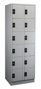 Schlie�fachschrank, 2 Abteile, 12 F�cher, Abteilbreite 300 mm